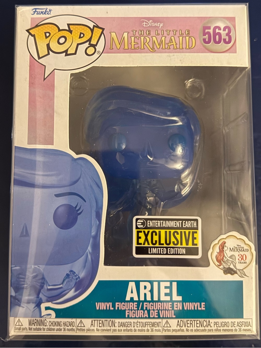 Funko Pop! Ariel Blue Translucent Vinyl Figure #563
